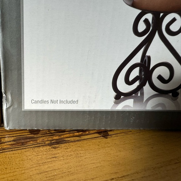 NWT Iron Candle Scroll Set of 3 - Picture 7 of 10
